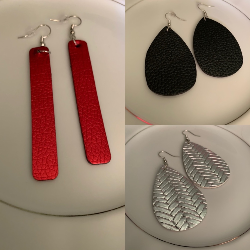 Earring Bundle (Red, Silver, & Black)